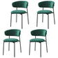 Glam Style Dining Chair Upholstered Open Back Dining Chair for Home Green-Black 4 Piece Set Clearhalo 'Dining Chairs' 'Dining Tables & Seating' 'dining_chair' 'furn' 'furn_dining_chair' 'Furniture' 'furniture_dining_chair' 'Kitchen & Dining Furniture' 5004867