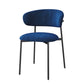 Glam Style Dining Chair Upholstered Open Back Dining Chair for Home Blue-Black 1 Piece Clearhalo 'Dining Chairs' 'Dining Tables & Seating' 'dining_chair' 'furn' 'furn_dining_chair' 'Furniture' 'furniture_dining_chair' 'Kitchen & Dining Furniture' 5004868