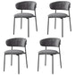 Glam Style Dining Chair Upholstered Open Back Dining Chair for Home Dark Gray 4 Piece Set Clearhalo 'Dining Chairs' 'Dining Tables & Seating' 'dining_chair' 'furn' 'furn_dining_chair' 'Furniture' 'furniture_dining_chair' 'Kitchen & Dining Furniture' 5004873