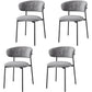 Glam Style Dining Chair Upholstered Open Back Dining Chair for Home Black-Gray 4 Piece Set Clearhalo 'Dining Chairs' 'Dining Tables & Seating' 'dining_chair' 'furn' 'furn_dining_chair' 'Furniture' 'furniture_dining_chair' 'Kitchen & Dining Furniture' 5004876