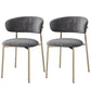 Glam Style Dining Chair Upholstered Open Back Dining Chair for Home Silver Gray 2 Piece Set Clearhalo 'Dining Chairs' 'Dining Tables & Seating' 'dining_chair' 'furn' 'furn_dining_chair' 'Furniture' 'furniture_dining_chair' 'Kitchen & Dining Furniture' 5004878