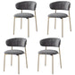Glam Style Dining Chair Upholstered Open Back Dining Chair for Home Silver Gray 4 Piece Set Clearhalo 'Dining Chairs' 'Dining Tables & Seating' 'dining_chair' 'furn' 'furn_dining_chair' 'Furniture' 'furniture_dining_chair' 'Kitchen & Dining Furniture' 5004879