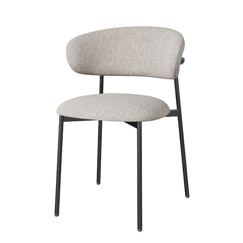 Glam Style Dining Chair Upholstered Open Back Dining Chair for Home Grey 1 Piece Clearhalo 'Dining Chairs' 'Dining Tables & Seating' 'dining_chair' 'furn' 'furn_dining_chair' 'Furniture' 'furniture_dining_chair' 'Kitchen & Dining Furniture' 5004880
