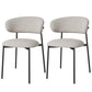 Glam Style Dining Chair Upholstered Open Back Dining Chair for Home Grey 2 Piece Set Clearhalo 'Dining Chairs' 'Dining Tables & Seating' 'dining_chair' 'furn' 'furn_dining_chair' 'Furniture' 'furniture_dining_chair' 'Kitchen & Dining Furniture' 5004881