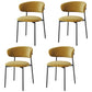 Glam Style Dining Chair Upholstered Open Back Dining Chair for Home Black-Yellow 4 Piece Set Clearhalo 'Dining Chairs' 'Dining Tables & Seating' 'dining_chair' 'furn' 'furn_dining_chair' 'Furniture' 'furniture_dining_chair' 'Kitchen & Dining Furniture' 5004885