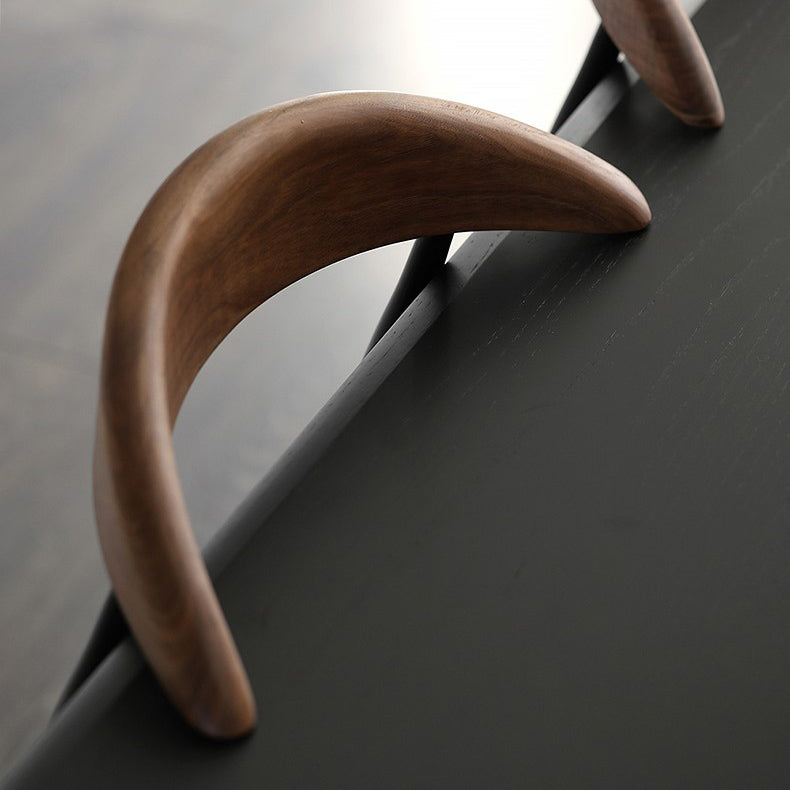 Faux Leather Stackable Side Chair Contemporary Open Back Dining Chair Clearhalo 'Dining Chairs' 'Dining Tables & Seating' 'dining_chair' 'furn' 'furn_dining_chair' 'Furniture' 'furniture_dining_chair' 'Kitchen & Dining Furniture' 5004898