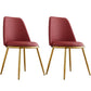 Armless Dining Chairs Nordic Side Kitchen Chairs for Dining Room Red 2 Piece Set Clearhalo 'Dining Chairs' 'Dining Tables & Seating' 'dining_chair' 'furn' 'furn_dining_chair' 'Furniture' 'furniture_dining_chair' 'Kitchen & Dining Furniture' 5004912