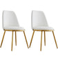 Armless Dining Chairs Nordic Side Kitchen Chairs for Dining Room White 2 Piece Set Clearhalo 'Dining Chairs' 'Dining Tables & Seating' 'dining_chair' 'furn' 'furn_dining_chair' 'Furniture' 'furniture_dining_chair' 'Kitchen & Dining Furniture' 5004920