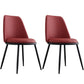 Armless Dining Chairs Nordic Side Kitchen Chairs for Dining Room Black-Red 2 Piece Set Clearhalo 'Dining Chairs' 'Dining Tables & Seating' 'dining_chair' 'furn' 'furn_dining_chair' 'Furniture' 'furniture_dining_chair' 'Kitchen & Dining Furniture' 5004931