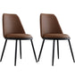 Armless Dining Chairs Nordic Side Kitchen Chairs for Dining Room Black-Brown 2 Piece Set Clearhalo 'Dining Chairs' 'Dining Tables & Seating' 'dining_chair' 'furn' 'furn_dining_chair' 'Furniture' 'furniture_dining_chair' 'Kitchen & Dining Furniture' 5004935