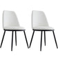 Armless Dining Chairs Nordic Side Kitchen Chairs for Dining Room Black White 2 Piece Set Clearhalo 'Dining Chairs' 'Dining Tables & Seating' 'dining_chair' 'furn' 'furn_dining_chair' 'Furniture' 'furniture_dining_chair' 'Kitchen & Dining Furniture' 5004937