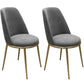 Armless Dining Chairs Nordic Side Kitchen Chairs for Dining Room Grey 2 Piece Set Clearhalo 'Dining Chairs' 'Dining Tables & Seating' 'dining_chair' 'furn' 'furn_dining_chair' 'Furniture' 'furniture_dining_chair' 'Kitchen & Dining Furniture' 5004943