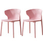 Scandinavian Plastic Side Chair Wingback Kitchen Dining Room Chair Pink 2 Piece Set Clearhalo 'Dining Chairs' 'Dining Tables & Seating' 'dining_chair' 'furn' 'furn_dining_chair' 'Furniture' 'furniture_dining_chair' 'Kitchen & Dining Furniture' 5004950