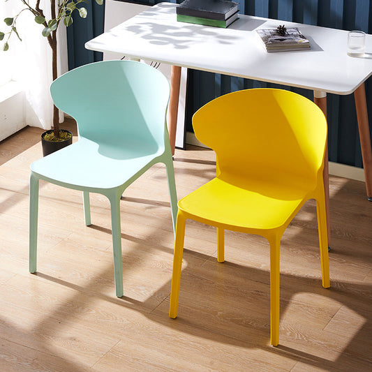 Scandinavian Plastic Side Chair Wingback Kitchen Dining Room Chair Clearhalo 'Dining Chairs' 'Dining Tables & Seating' 'dining_chair' 'furn' 'furn_dining_chair' 'Furniture' 'furniture_dining_chair' 'Kitchen & Dining Furniture' 5004951