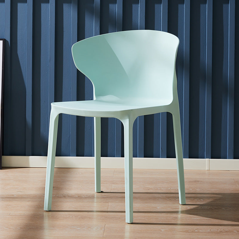 Scandinavian Plastic Side Chair Wingback Kitchen Dining Room Chair Army Green 1 Piece Clearhalo 'Dining Chairs' 'Dining Tables & Seating' 'dining_chair' 'furn' 'furn_dining_chair' 'Furniture' 'furniture_dining_chair' 'Kitchen & Dining Furniture' 5004955