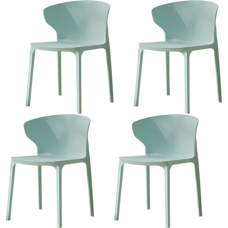 Scandinavian Plastic Side Chair Wingback Kitchen Dining Room Chair Army Green 4 Piece Set Clearhalo 'Dining Chairs' 'Dining Tables & Seating' 'dining_chair' 'furn' 'furn_dining_chair' 'Furniture' 'furniture_dining_chair' 'Kitchen & Dining Furniture' 5004959