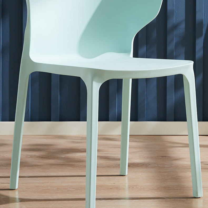 Scandinavian Plastic Side Chair Wingback Kitchen Dining Room Chair Clearhalo 'Dining Chairs' 'Dining Tables & Seating' 'dining_chair' 'furn' 'furn_dining_chair' 'Furniture' 'furniture_dining_chair' 'Kitchen & Dining Furniture' 5004961