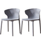 Scandinavian Plastic Side Chair Wingback Kitchen Dining Room Chair Light Gray 2 Piece Set Clearhalo 'Dining Chairs' 'Dining Tables & Seating' 'dining_chair' 'furn' 'furn_dining_chair' 'Furniture' 'furniture_dining_chair' 'Kitchen & Dining Furniture' 5004963