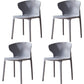Scandinavian Plastic Side Chair Wingback Kitchen Dining Room Chair Light Gray 4 Piece Set Clearhalo 'Dining Chairs' 'Dining Tables & Seating' 'dining_chair' 'furn' 'furn_dining_chair' 'Furniture' 'furniture_dining_chair' 'Kitchen & Dining Furniture' 5004964