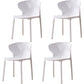 Scandinavian Plastic Side Chair Wingback Kitchen Dining Room Chair White 4 Piece Set Clearhalo 'Dining Chairs' 'Dining Tables & Seating' 'dining_chair' 'furn' 'furn_dining_chair' 'Furniture' 'furniture_dining_chair' 'Kitchen & Dining Furniture' 5004969