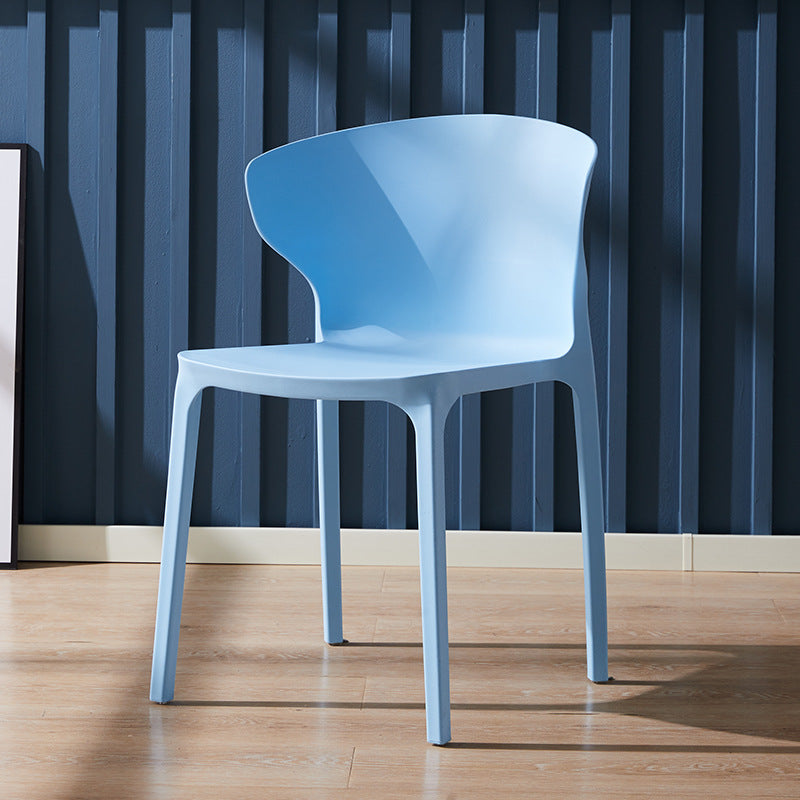 Scandinavian Plastic Side Chair Wingback Kitchen Dining Room Chair Light Blue 1 Piece Clearhalo 'Dining Chairs' 'Dining Tables & Seating' 'dining_chair' 'furn' 'furn_dining_chair' 'Furniture' 'furniture_dining_chair' 'Kitchen & Dining Furniture' 5004970