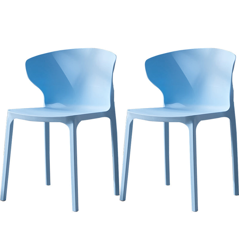 Scandinavian Plastic Side Chair Wingback Kitchen Dining Room Chair Light Blue 2 Piece Set Clearhalo 'Dining Chairs' 'Dining Tables & Seating' 'dining_chair' 'furn' 'furn_dining_chair' 'Furniture' 'furniture_dining_chair' 'Kitchen & Dining Furniture' 5004971
