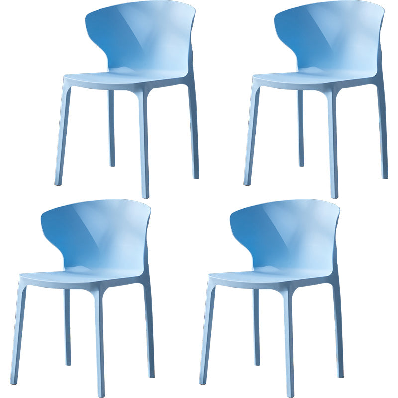 Scandinavian Plastic Side Chair Wingback Kitchen Dining Room Chair Light Blue 4 Piece Set Clearhalo 'Dining Chairs' 'Dining Tables & Seating' 'dining_chair' 'furn' 'furn_dining_chair' 'Furniture' 'furniture_dining_chair' 'Kitchen & Dining Furniture' 5004972