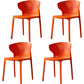 Scandinavian Plastic Side Chair Wingback Kitchen Dining Room Chair Orange 4 Piece Set Clearhalo 'Dining Chairs' 'Dining Tables & Seating' 'dining_chair' 'furn' 'furn_dining_chair' 'Furniture' 'furniture_dining_chair' 'Kitchen & Dining Furniture' 5004975