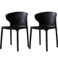 Scandinavian Plastic Side Chair Wingback Kitchen Dining Room Chair Black 2 Piece Set Clearhalo 'Dining Chairs' 'Dining Tables & Seating' 'dining_chair' 'furn' 'furn_dining_chair' 'Furniture' 'furniture_dining_chair' 'Kitchen & Dining Furniture' 5004977