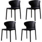 Scandinavian Plastic Side Chair Wingback Kitchen Dining Room Chair Black 4 Piece Set Clearhalo 'Dining Chairs' 'Dining Tables & Seating' 'dining_chair' 'furn' 'furn_dining_chair' 'Furniture' 'furniture_dining_chair' 'Kitchen & Dining Furniture' 5004978
