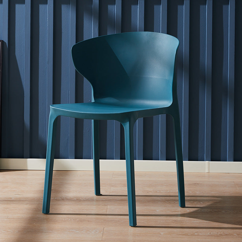 Scandinavian Plastic Side Chair Wingback Kitchen Dining Room Chair Peacock Blue 1 Piece Clearhalo 'Dining Chairs' 'Dining Tables & Seating' 'dining_chair' 'furn' 'furn_dining_chair' 'Furniture' 'furniture_dining_chair' 'Kitchen & Dining Furniture' 5004982
