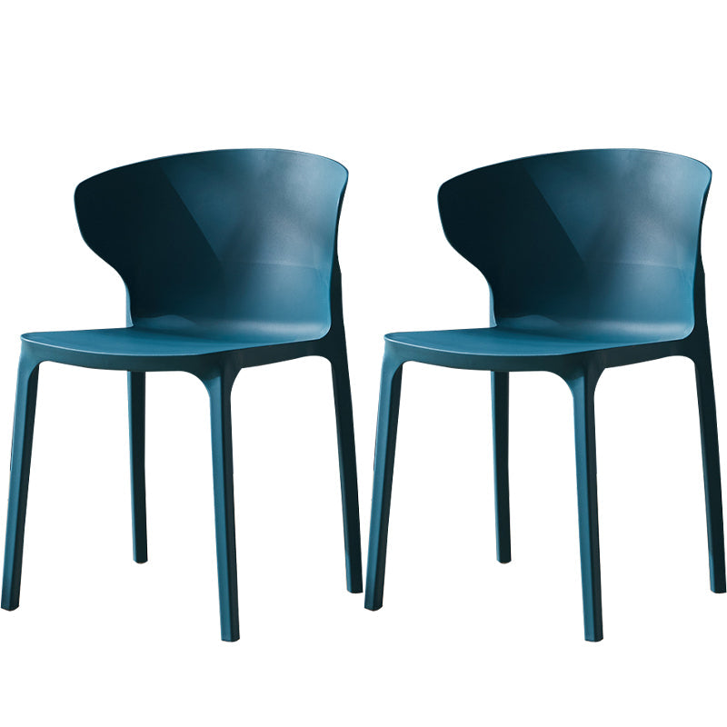 Scandinavian Plastic Side Chair Wingback Kitchen Dining Room Chair Peacock Blue 2 Piece Set Clearhalo 'Dining Chairs' 'Dining Tables & Seating' 'dining_chair' 'furn' 'furn_dining_chair' 'Furniture' 'furniture_dining_chair' 'Kitchen & Dining Furniture' 5004983