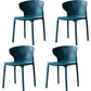 Scandinavian Plastic Side Chair Wingback Kitchen Dining Room Chair Peacock Blue 4 Piece Set Clearhalo 'Dining Chairs' 'Dining Tables & Seating' 'dining_chair' 'furn' 'furn_dining_chair' 'Furniture' 'furniture_dining_chair' 'Kitchen & Dining Furniture' 5004984
