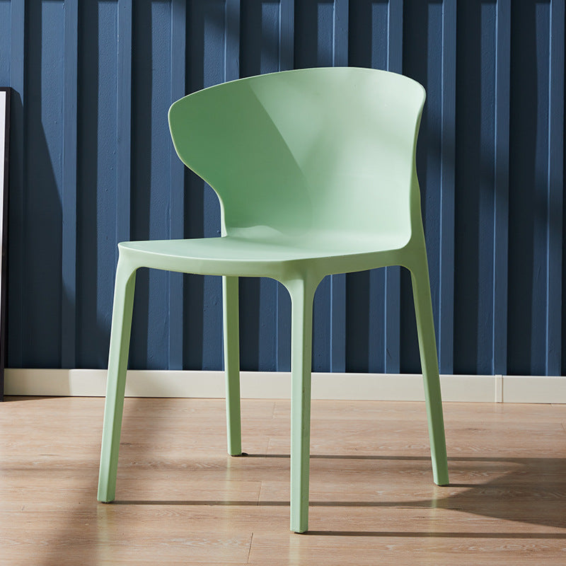 Scandinavian Plastic Side Chair Wingback Kitchen Dining Room Chair Green 1 Piece Clearhalo 'Dining Chairs' 'Dining Tables & Seating' 'dining_chair' 'furn' 'furn_dining_chair' 'Furniture' 'furniture_dining_chair' 'Kitchen & Dining Furniture' 5004985