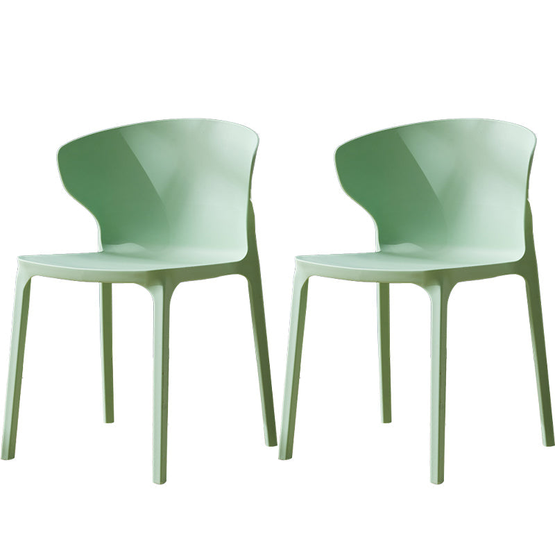 Scandinavian Plastic Side Chair Wingback Kitchen Dining Room Chair Green 2 Piece Set Clearhalo 'Dining Chairs' 'Dining Tables & Seating' 'dining_chair' 'furn' 'furn_dining_chair' 'Furniture' 'furniture_dining_chair' 'Kitchen & Dining Furniture' 5004986