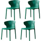 Scandinavian Plastic Side Chair Wingback Kitchen Dining Room Chair Blackish Green 4 Piece Set Clearhalo 'Dining Chairs' 'Dining Tables & Seating' 'dining_chair' 'furn' 'furn_dining_chair' 'Furniture' 'furniture_dining_chair' 'Kitchen & Dining Furniture' 5004993
