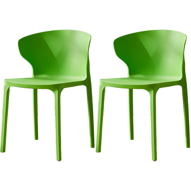 Scandinavian Plastic Side Chair Wingback Kitchen Dining Room Chair Turquoise 2 Piece Set Clearhalo 'Dining Chairs' 'Dining Tables & Seating' 'dining_chair' 'furn' 'furn_dining_chair' 'Furniture' 'furniture_dining_chair' 'Kitchen & Dining Furniture' 5004995