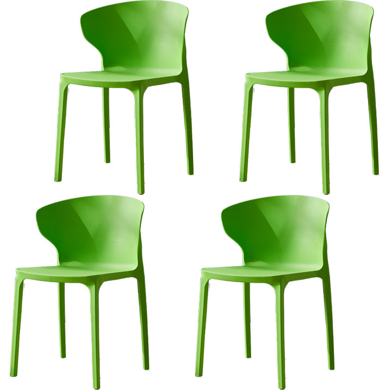 Scandinavian Plastic Side Chair Wingback Kitchen Dining Room Chair Turquoise 4 Piece Set Clearhalo 'Dining Chairs' 'Dining Tables & Seating' 'dining_chair' 'furn' 'furn_dining_chair' 'Furniture' 'furniture_dining_chair' 'Kitchen & Dining Furniture' 5004996