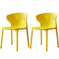 Scandinavian Plastic Side Chair Wingback Kitchen Dining Room Chair Yellow 2 Piece Set Clearhalo 'Dining Chairs' 'Dining Tables & Seating' 'dining_chair' 'furn' 'furn_dining_chair' 'Furniture' 'furniture_dining_chair' 'Kitchen & Dining Furniture' 5004998