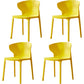 Scandinavian Plastic Side Chair Wingback Kitchen Dining Room Chair Yellow 4 Piece Set Clearhalo 'Dining Chairs' 'Dining Tables & Seating' 'dining_chair' 'furn' 'furn_dining_chair' 'Furniture' 'furniture_dining_chair' 'Kitchen & Dining Furniture' 5004999