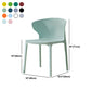 Scandinavian Plastic Side Chair Wingback Kitchen Dining Room Chair Clearhalo 'Dining Chairs' 'Dining Tables & Seating' 'dining_chair' 'furn' 'furn_dining_chair' 'Furniture' 'furniture_dining_chair' 'Kitchen & Dining Furniture' 5005000