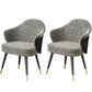Glam Style Dining Chair Upholstered Dining Armchair for Indoor Grey 2 Piece Set Clearhalo 'Dining Chairs' 'Dining Tables & Seating' 'dining_chair' 'furn' 'furn_dining_chair' 'Furniture' 'furniture_dining_chair' 'Kitchen & Dining Furniture' 5005003