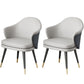 Glam Style Dining Chair Upholstered Dining Armchair for Indoor Light Gray 2 Piece Set Clearhalo 'Dining Chairs' 'Dining Tables & Seating' 'dining_chair' 'furn' 'furn_dining_chair' 'Furniture' 'furniture_dining_chair' 'Kitchen & Dining Furniture' 5005009