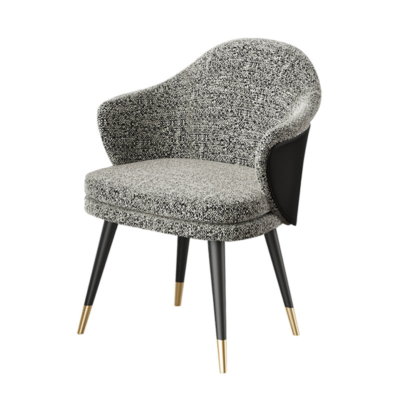 Glam Style Dining Chair Upholstered Dining Armchair for Indoor Clearhalo 'Dining Chairs' 'Dining Tables & Seating' 'dining_chair' 'furn' 'furn_dining_chair' 'Furniture' 'furniture_dining_chair' 'Kitchen & Dining Furniture' 5005010
