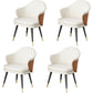 Glam Style Dining Chair Upholstered Dining Armchair for Indoor White 4 Piece Set Clearhalo 'Dining Chairs' 'Dining Tables & Seating' 'dining_chair' 'furn' 'furn_dining_chair' 'Furniture' 'furniture_dining_chair' 'Kitchen & Dining Furniture' 5005017