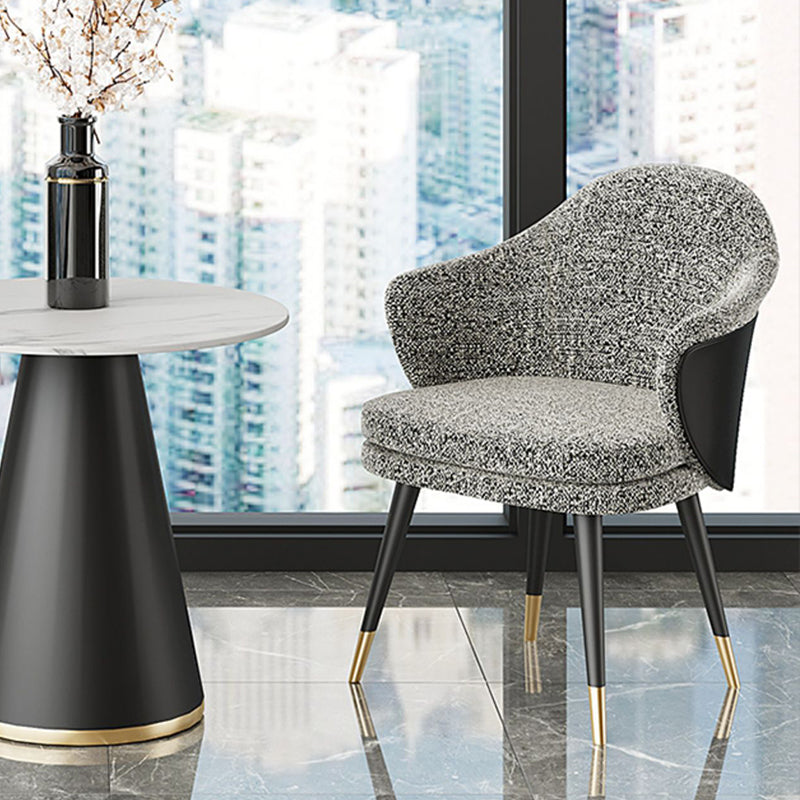 Glam Style Dining Chair Upholstered Dining Armchair for Indoor Clearhalo 'Dining Chairs' 'Dining Tables & Seating' 'dining_chair' 'furn' 'furn_dining_chair' 'Furniture' 'furniture_dining_chair' 'Kitchen & Dining Furniture' 5005020