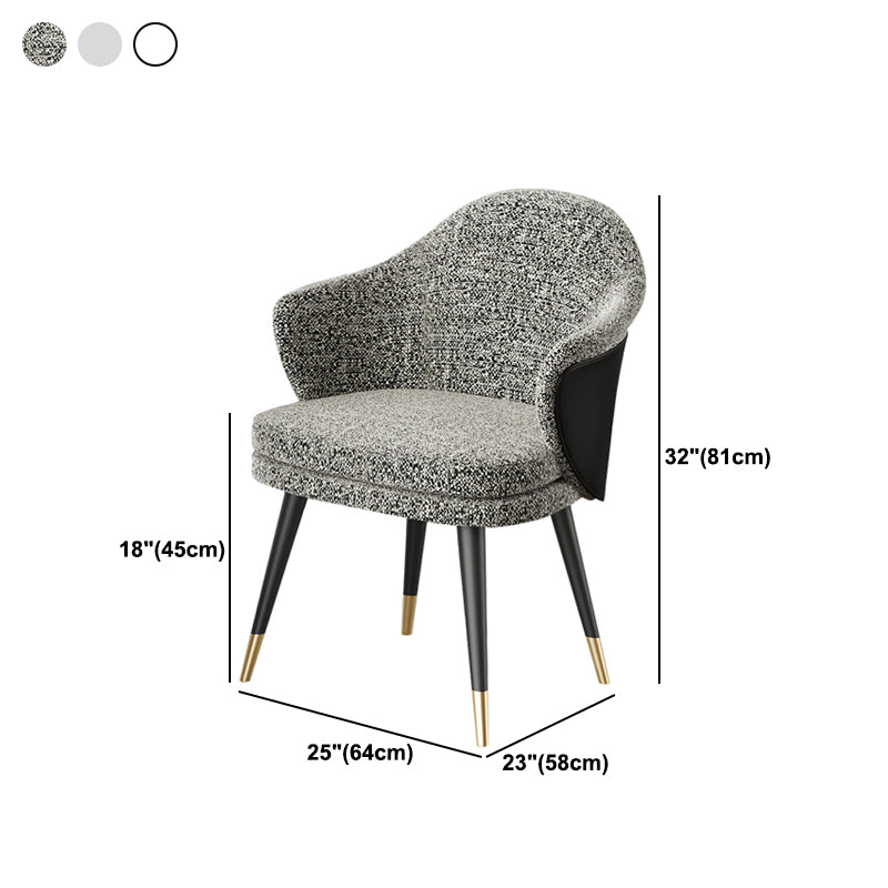 Glam Style Dining Chair Upholstered Dining Armchair for Indoor Clearhalo 'Dining Chairs' 'Dining Tables & Seating' 'dining_chair' 'furn' 'furn_dining_chair' 'Furniture' 'furniture_dining_chair' 'Kitchen & Dining Furniture' 5005024