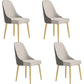Nordic Armless Side Dining Chairs Entryway Dining Room Chairs Grey 4 Piece Set Clearhalo 'Dining Chairs' 'Dining Tables & Seating' 'dining_chair' 'furn' 'furn_dining_chair' 'Furniture' 'furniture_dining_chair' 'Kitchen & Dining Furniture' 5005027