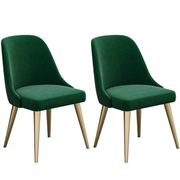 Nordic Armless Side Dining Chairs Entryway Dining Room Chairs Green 2 Piece Set Clearhalo 'Dining Chairs' 'Dining Tables & Seating' 'dining_chair' 'furn' 'furn_dining_chair' 'Furniture' 'furniture_dining_chair' 'Kitchen & Dining Furniture' 5005030