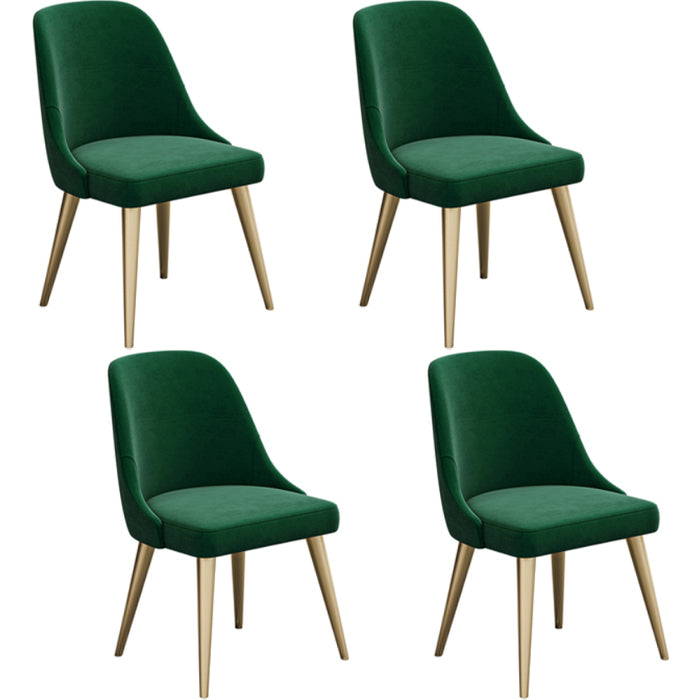Nordic Armless Side Dining Chairs Entryway Dining Room Chairs Green 4 Piece Set Clearhalo 'Dining Chairs' 'Dining Tables & Seating' 'dining_chair' 'furn' 'furn_dining_chair' 'Furniture' 'furniture_dining_chair' 'Kitchen & Dining Furniture' 5005032